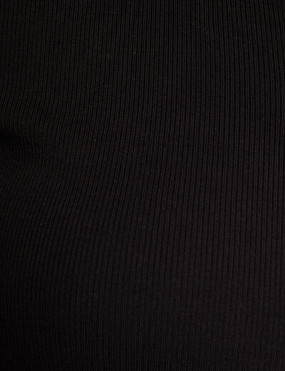 Camiseta manga corta negro mujer