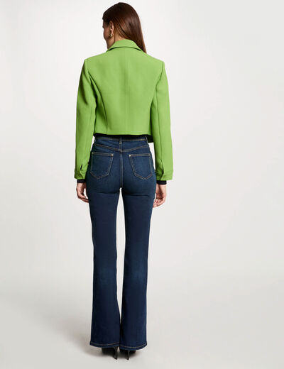 Chaqueta corta abotonada vert anis mujer
