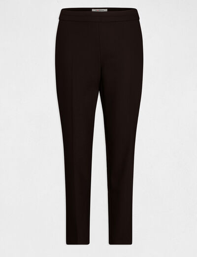 Pantalón cigarette estilo corto negro mujer