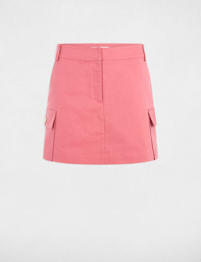 Falda short corta rosa envejecido mujer