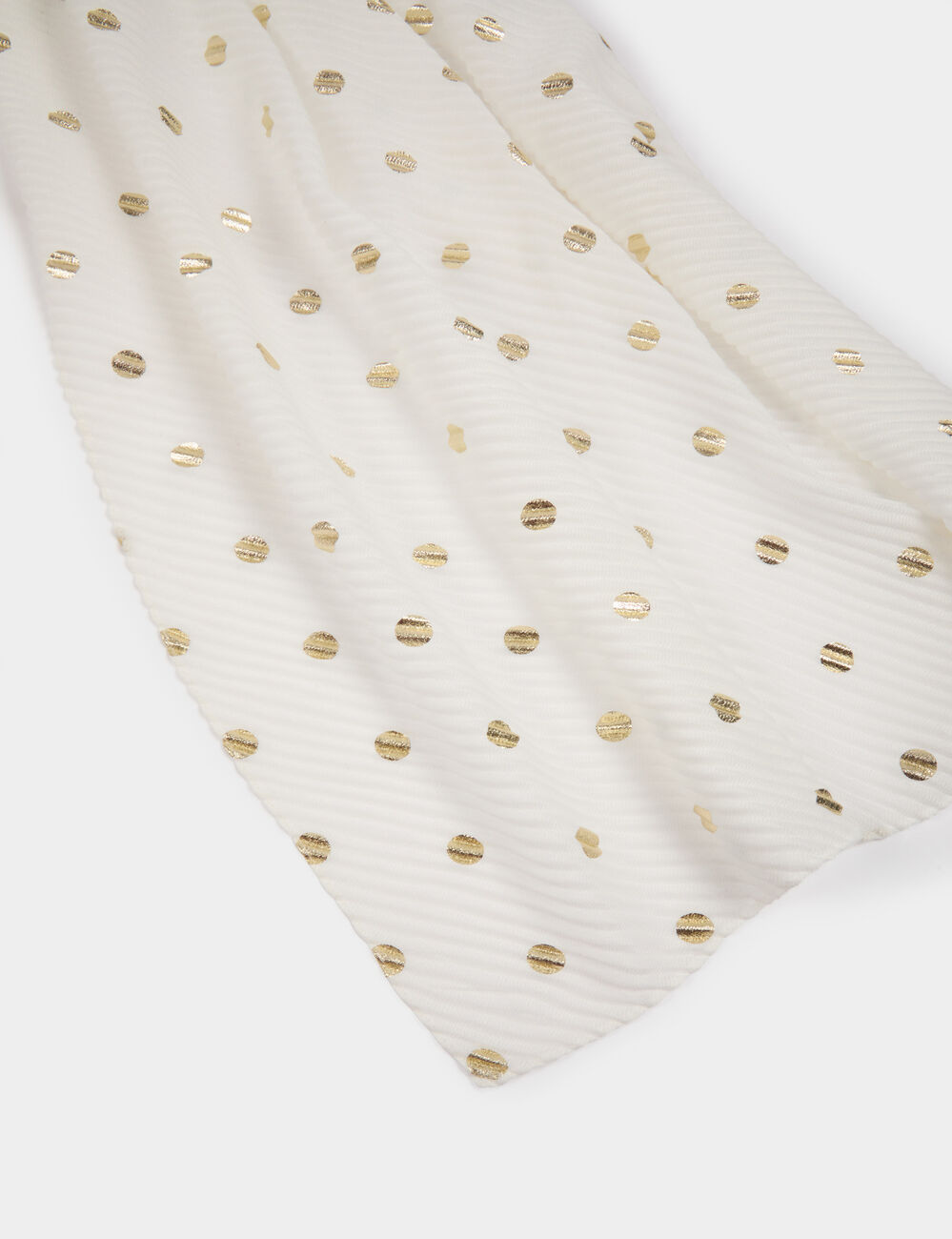 Pa&ntilde;uelo de lunares blanco mujer