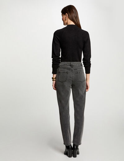 Jersey con cuello alto negro mujer