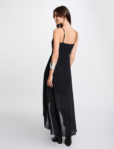 Vestido midi ajustado azul marino mujer