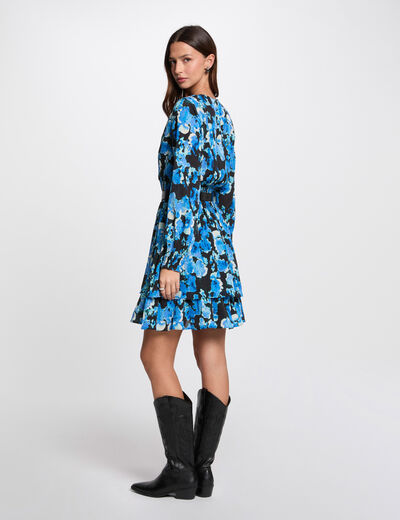 Vestido entallado estampado multicolor mujer