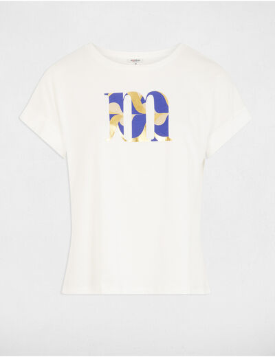 Camiseta con mensaje blanco mujer