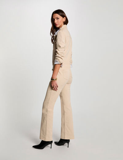 Mono largo vaquero marron clair mujer