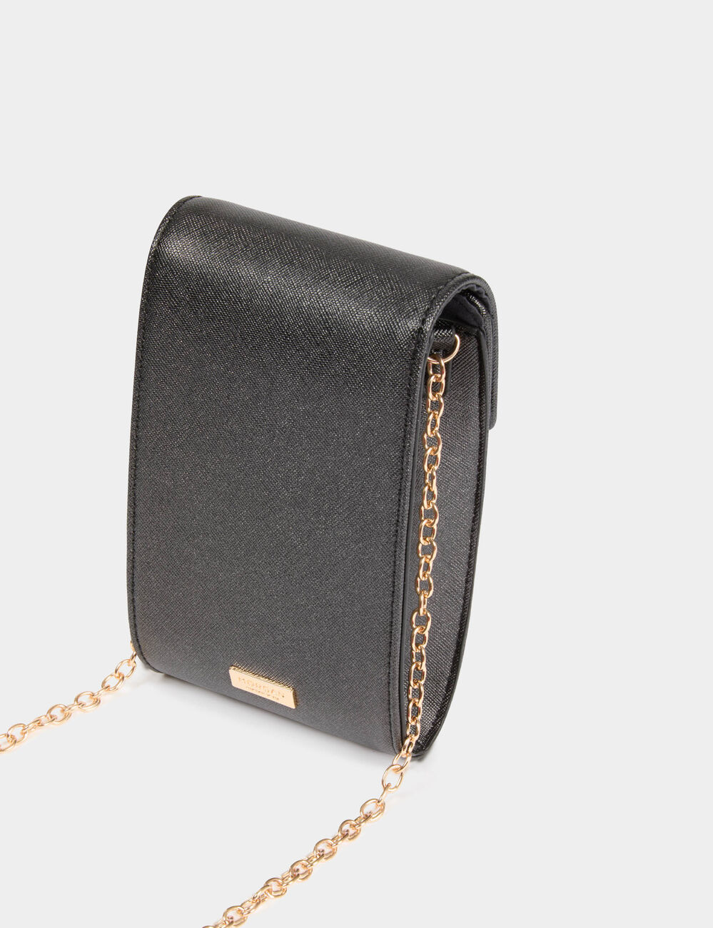 Cartera de cuero negro mujer