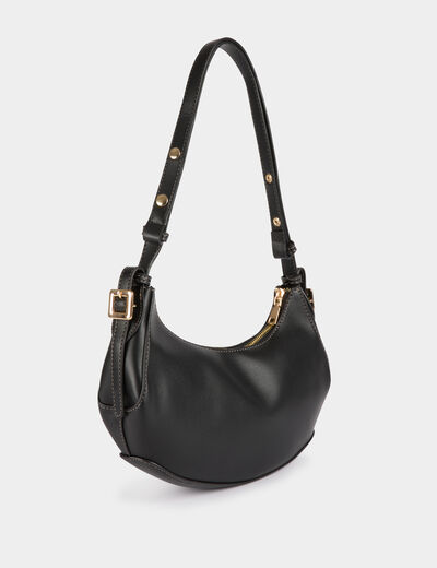 Bolso media luna negro mujer