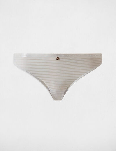 Slip de encaje blanco mujer