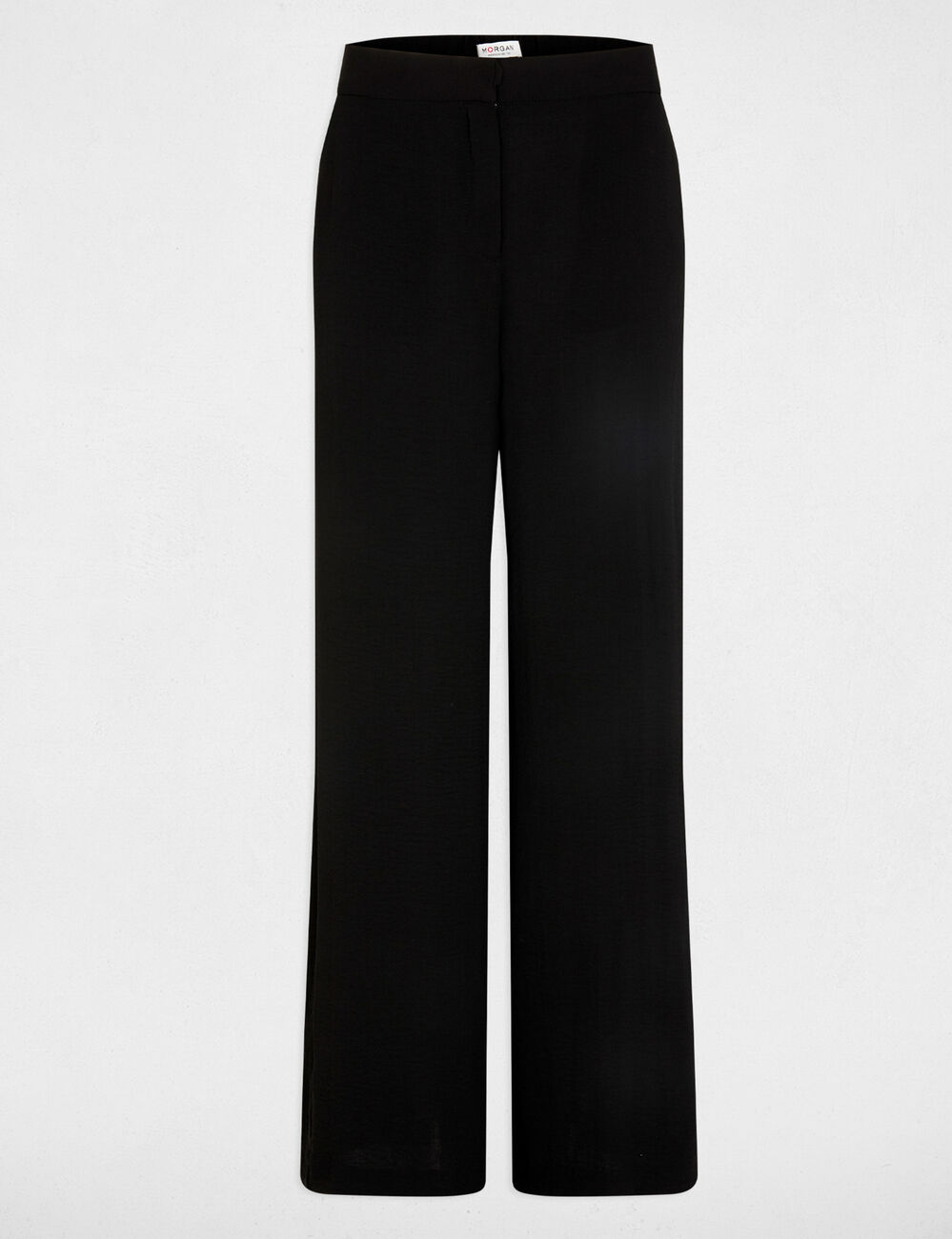 Pantal&oacute;n ancho y fluido negro mujer