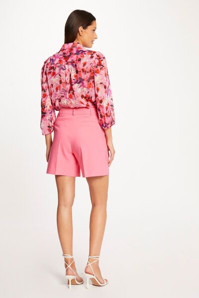 Camisa manga 3/4 estampado floral multico mujer