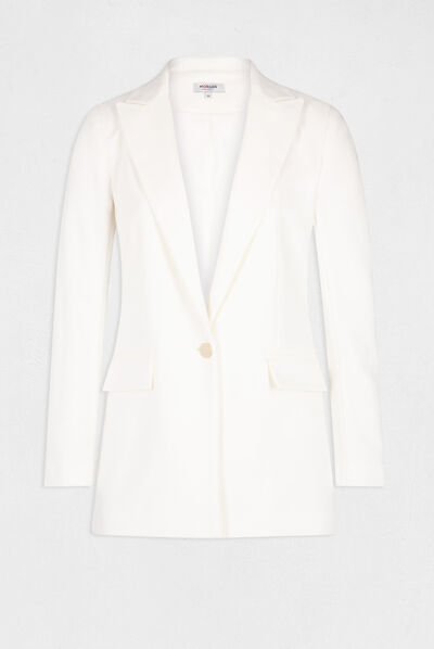 Chaqueta city recta crudo mujer