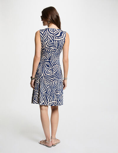 Vestido corto estampado multicolor mujer