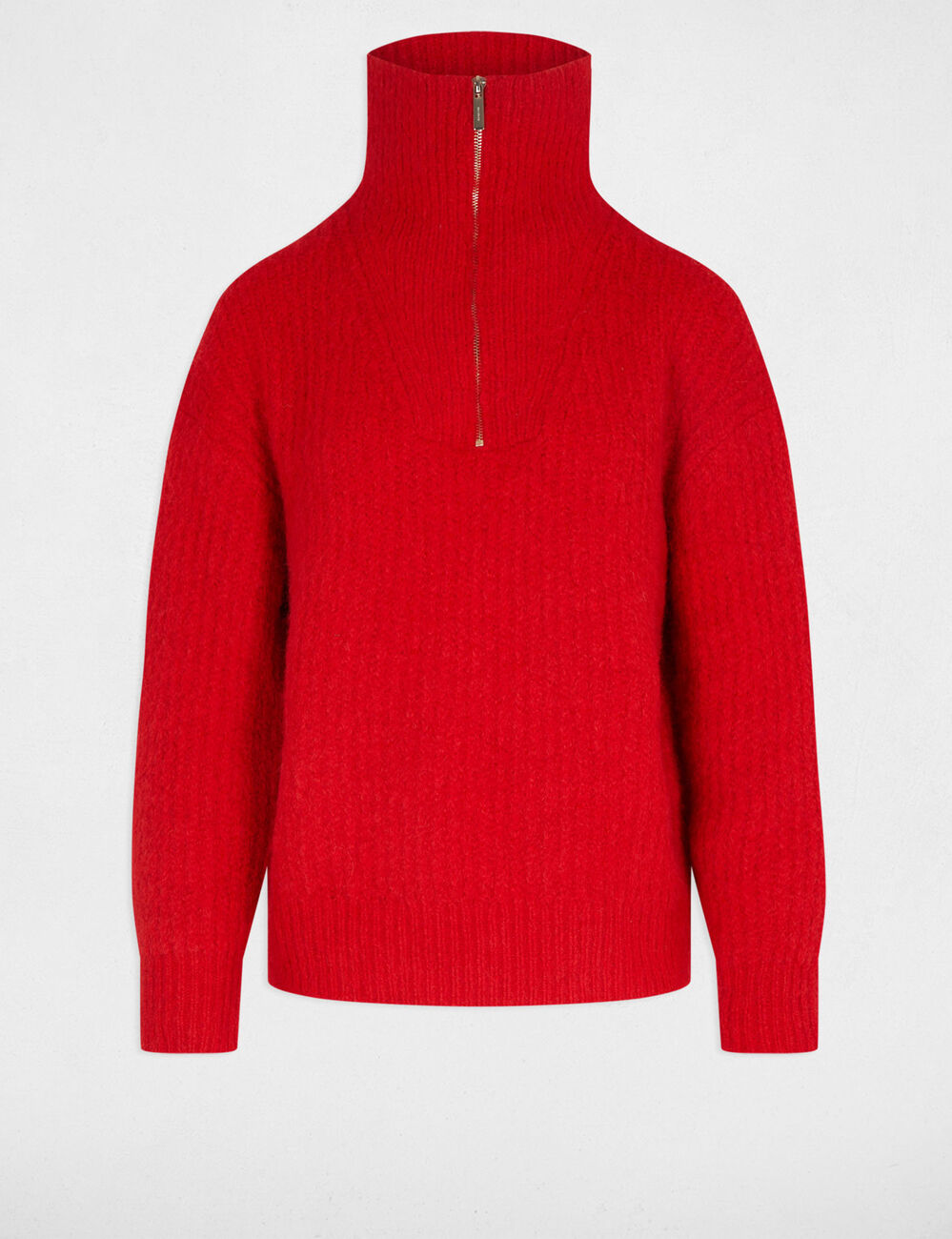 Jersey cuello camionero rojo mujer