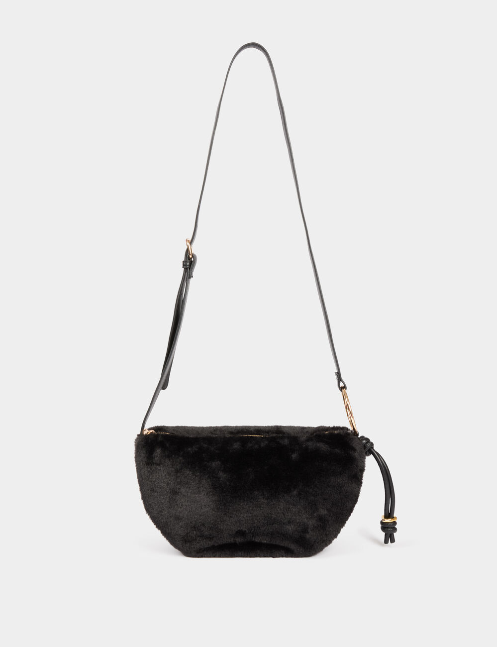 Bolso media luna negro mujer
