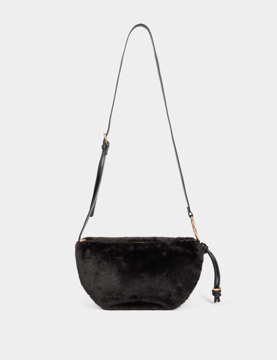 Bolso media luna negro mujer