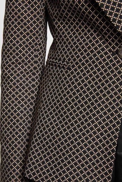 Chaqueta city estampado geométrico negro mujer