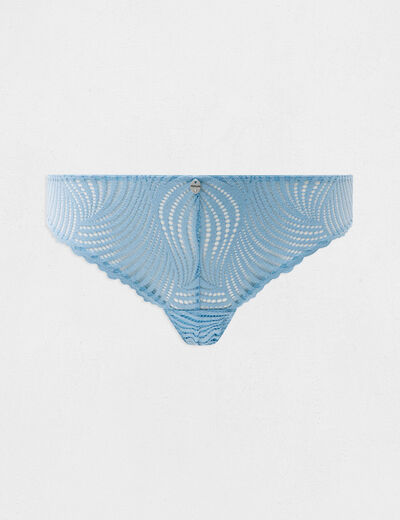 Braga de encaje azul mujer
