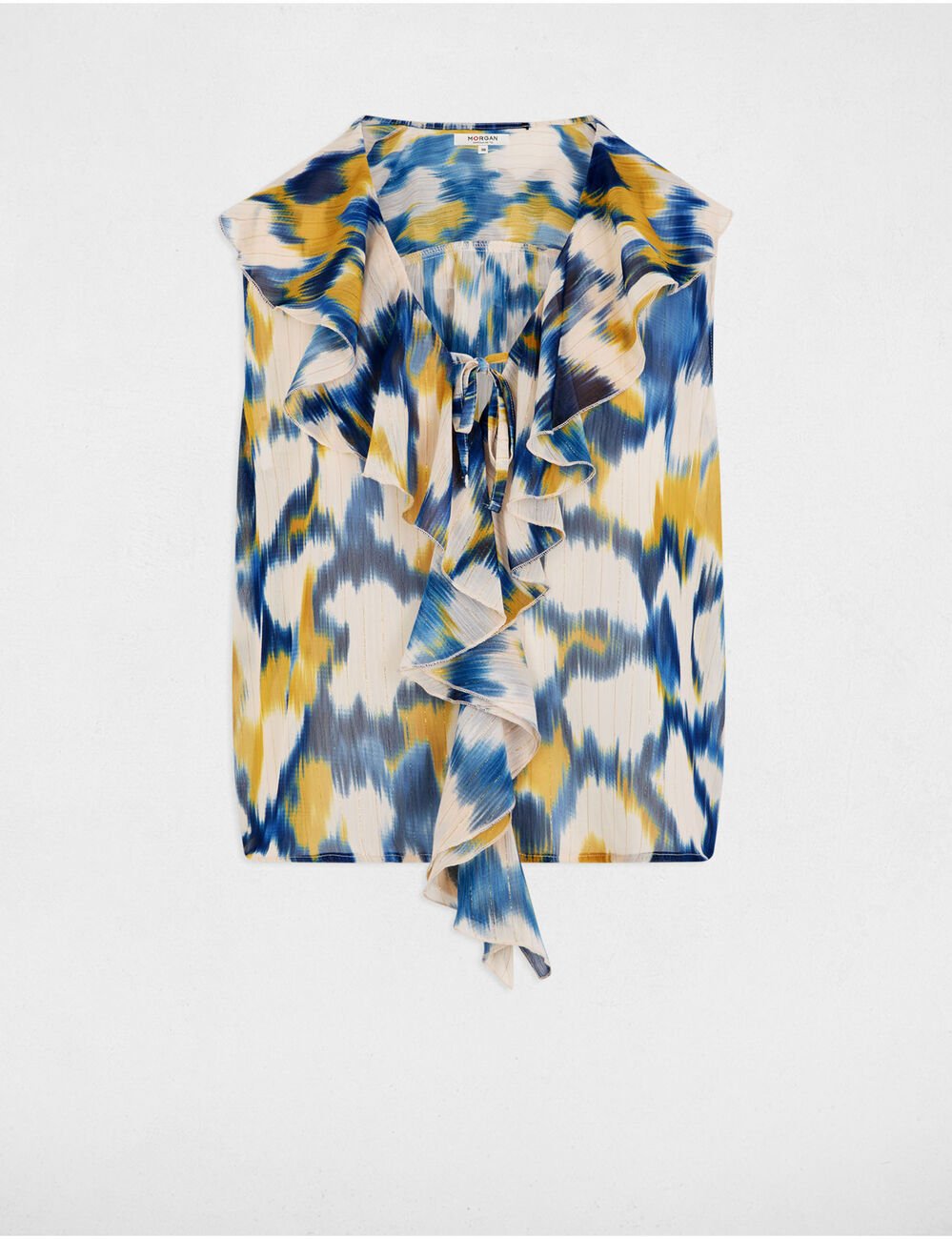 Blusa sin mangas multicolor mujer