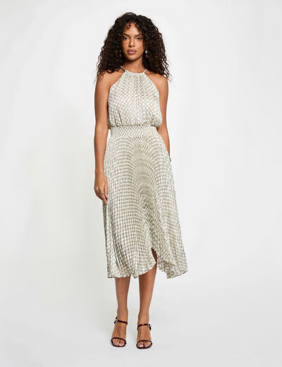 Vestido sin mangas estilo americano multicolor mujer