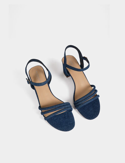 Sandalias de mezclilla denim crudo mujer