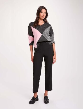 Pantal&oacute;n slim tipo cigarrillo negro mujer
