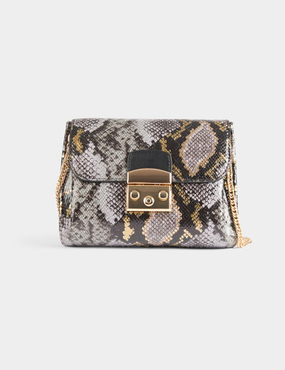 Bolso cartera de mano de pitón multicolor mujer