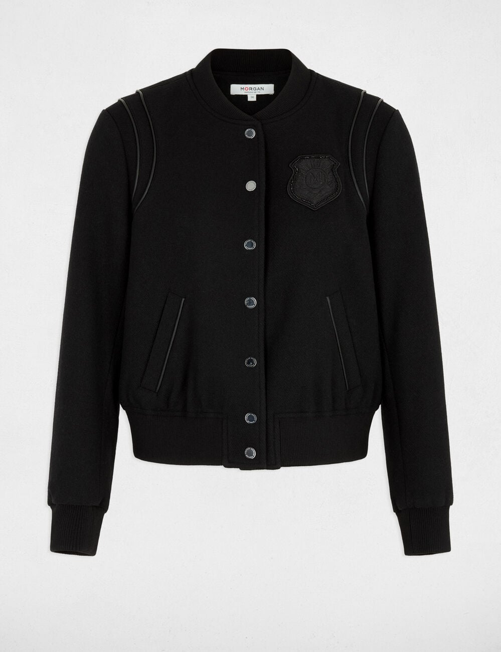 Chaqueta de manga larga negro mujer