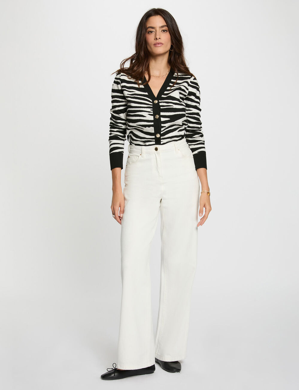 Chaleco cropped con cuello en V negro mujer