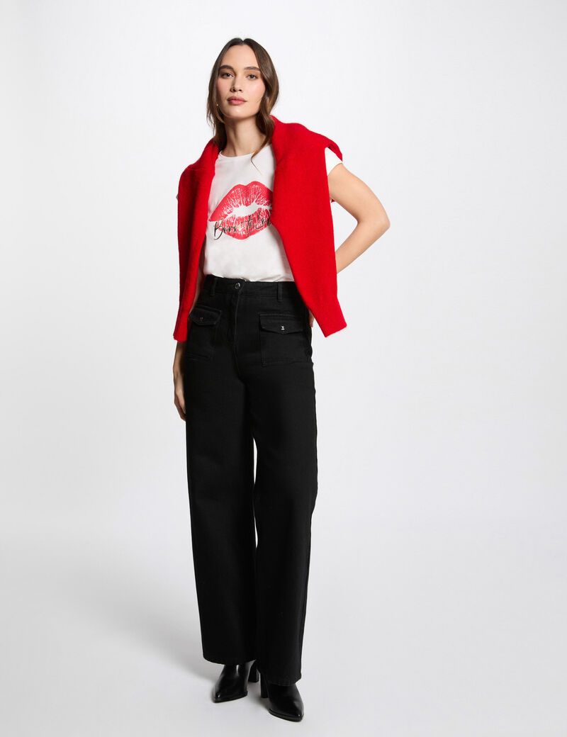 camiseta con mensaje blanco mujer Camiseta con mensaje blanco mujer