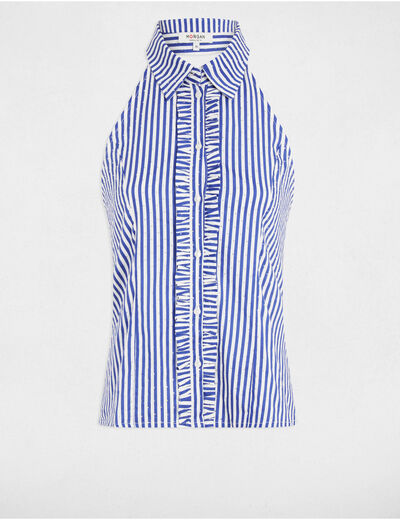 Camisa sin mangas y rayas multicolor mujer