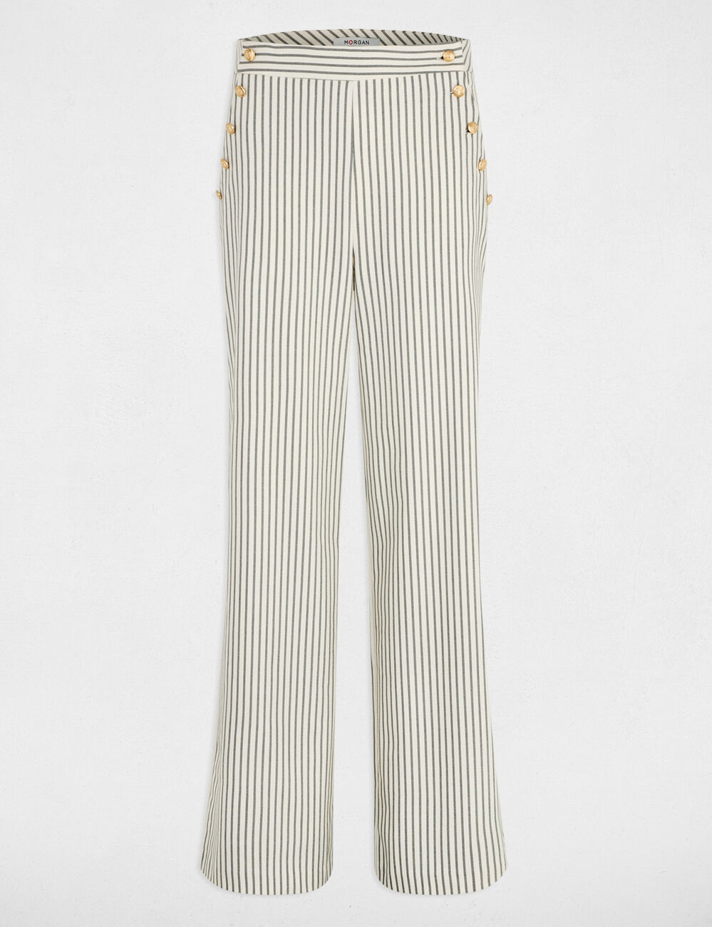 Pantal&oacute;n ancho de rayas multicolor mujer