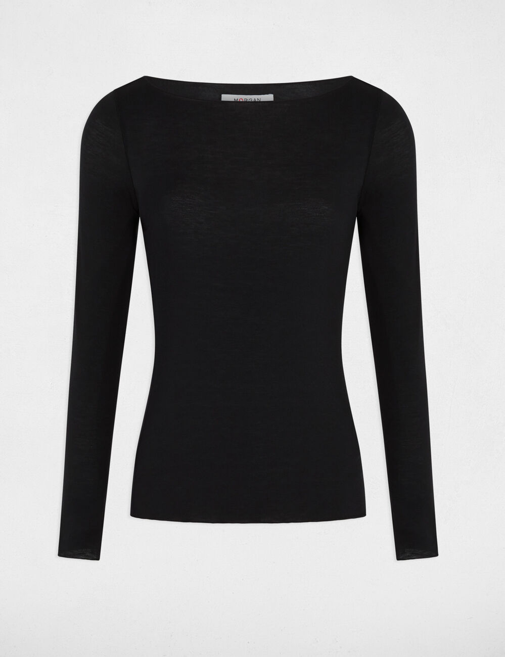 Camiseta de manga larga negro mujer