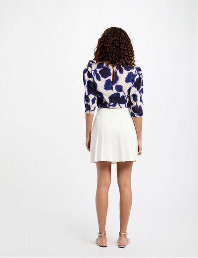 Blusa manga 3/4 estampada multicolor mujer