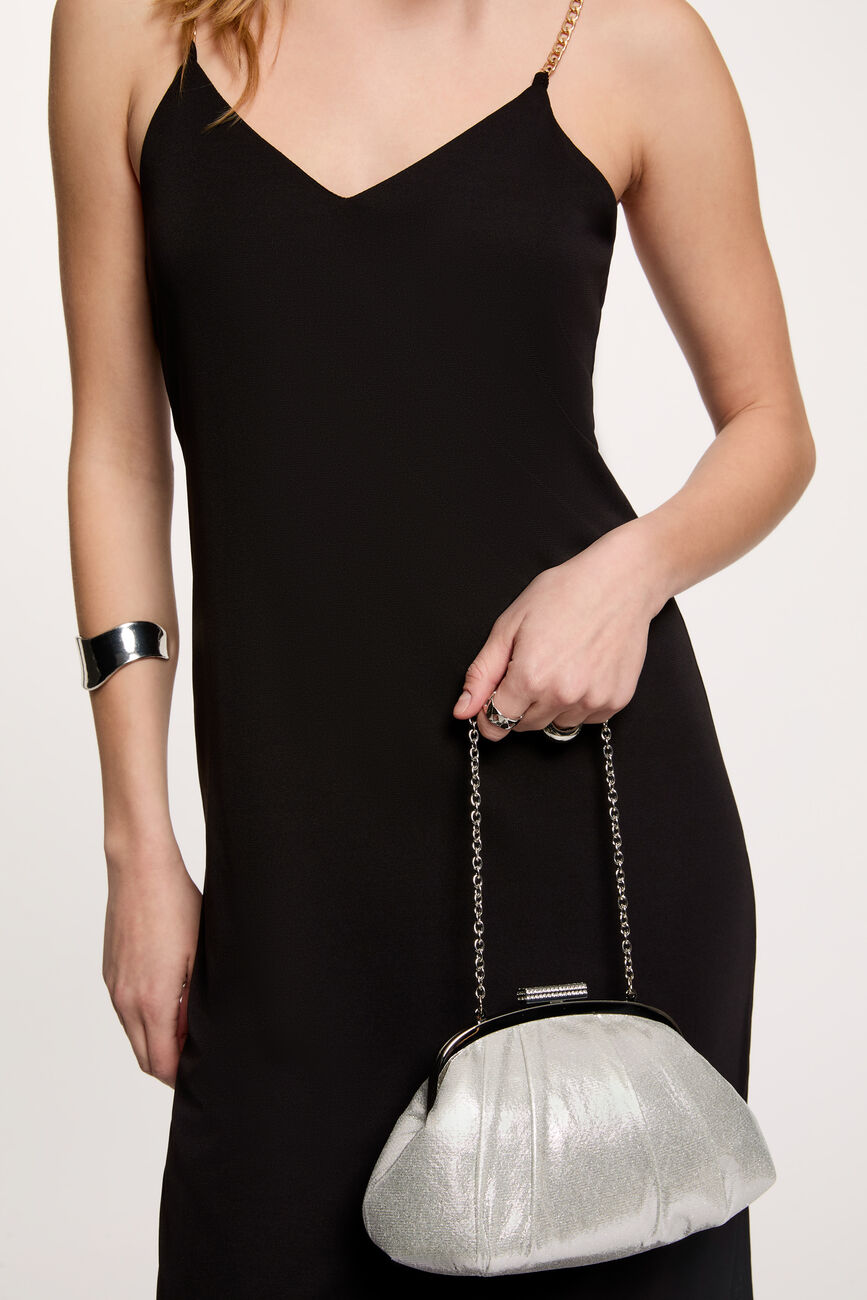 Bolso de piel sint&eacute;tica couleur argent mujer
