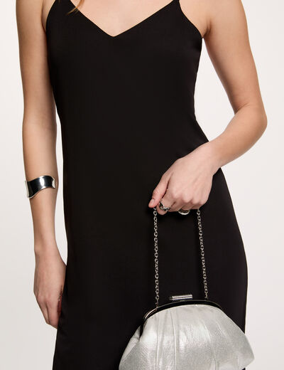Bolso de piel sint&eacute;tica couleur argent mujer