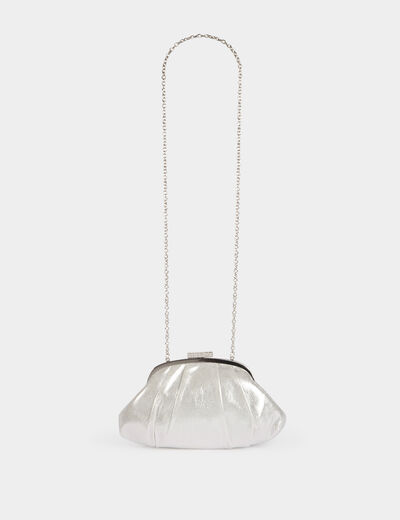 Bolso de piel sint&eacute;tica couleur argent mujer
