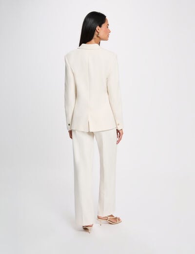 Chaqueta sin mangas creme mujer