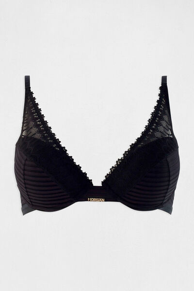 Sujetador de copas negro mujer