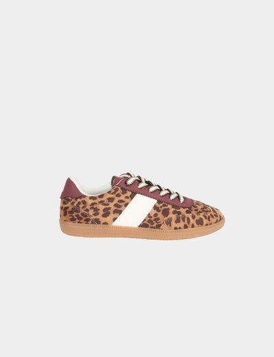Zapatillas de piel sint&eacute;tica leopardo multicolor mujer