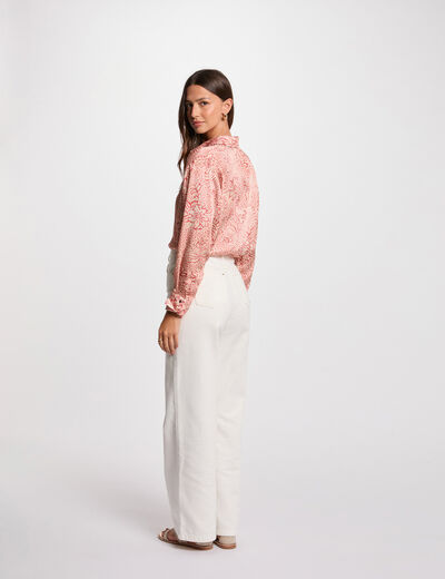 Camisa manga larga multicolor mujer