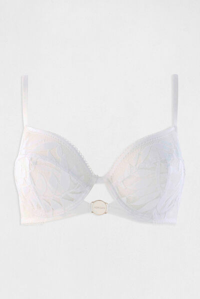 Sujetador con aros blanco mujer