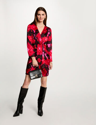 Vestido corto estampado multico mujer