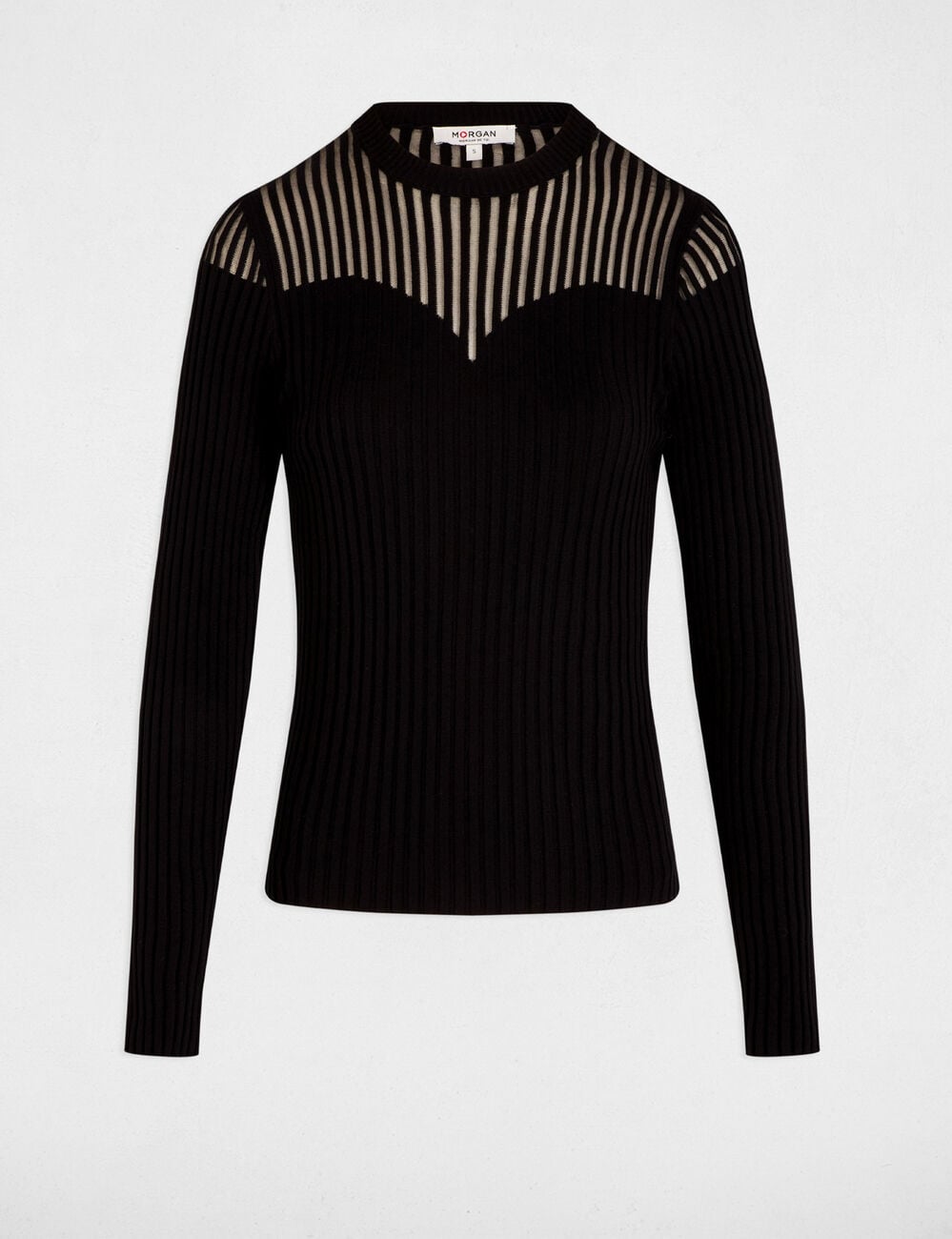 Jersey entallado negro mujer