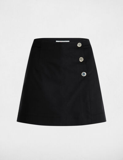 Falda short corta negro mujer