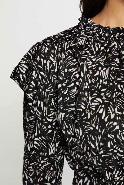 Camiseta manga larga estampado abstracto multico mujer