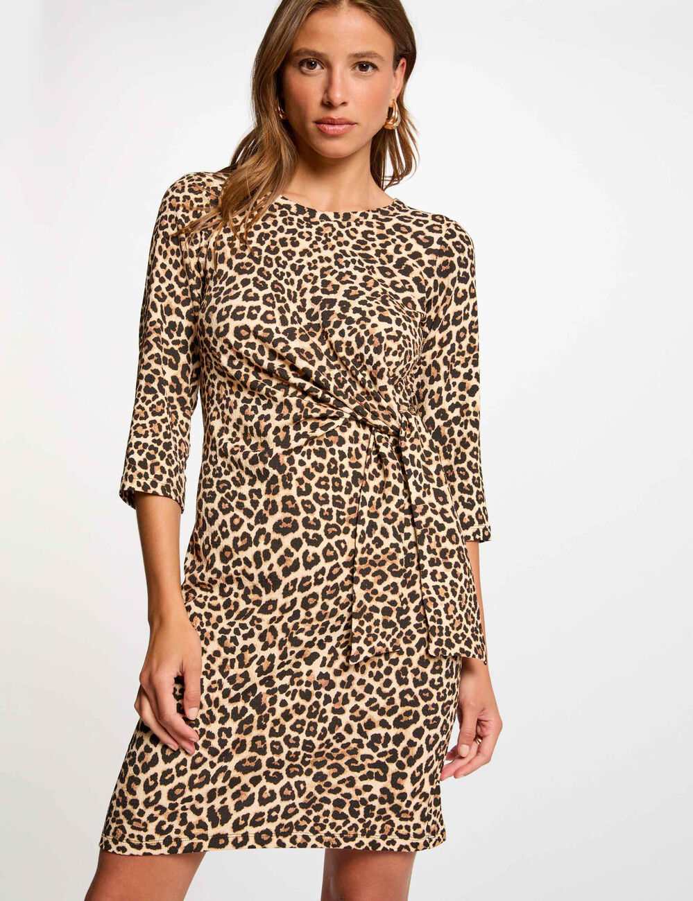 Vestido corto estampado multicolor mujer
