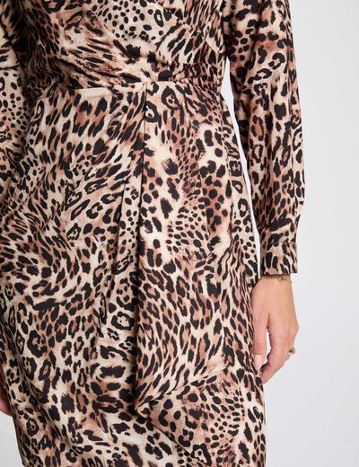 Vestido corto estampado multicolor mujer