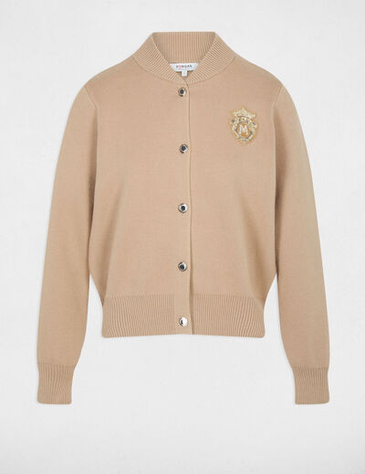 Jersey con cuello teddy c&aacute;mel mujer