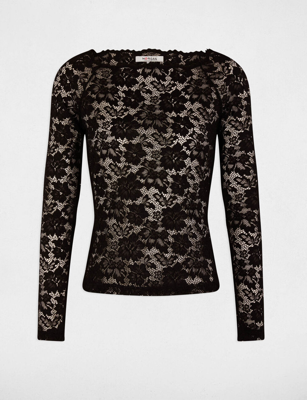 Camiseta manga larga negro mujer